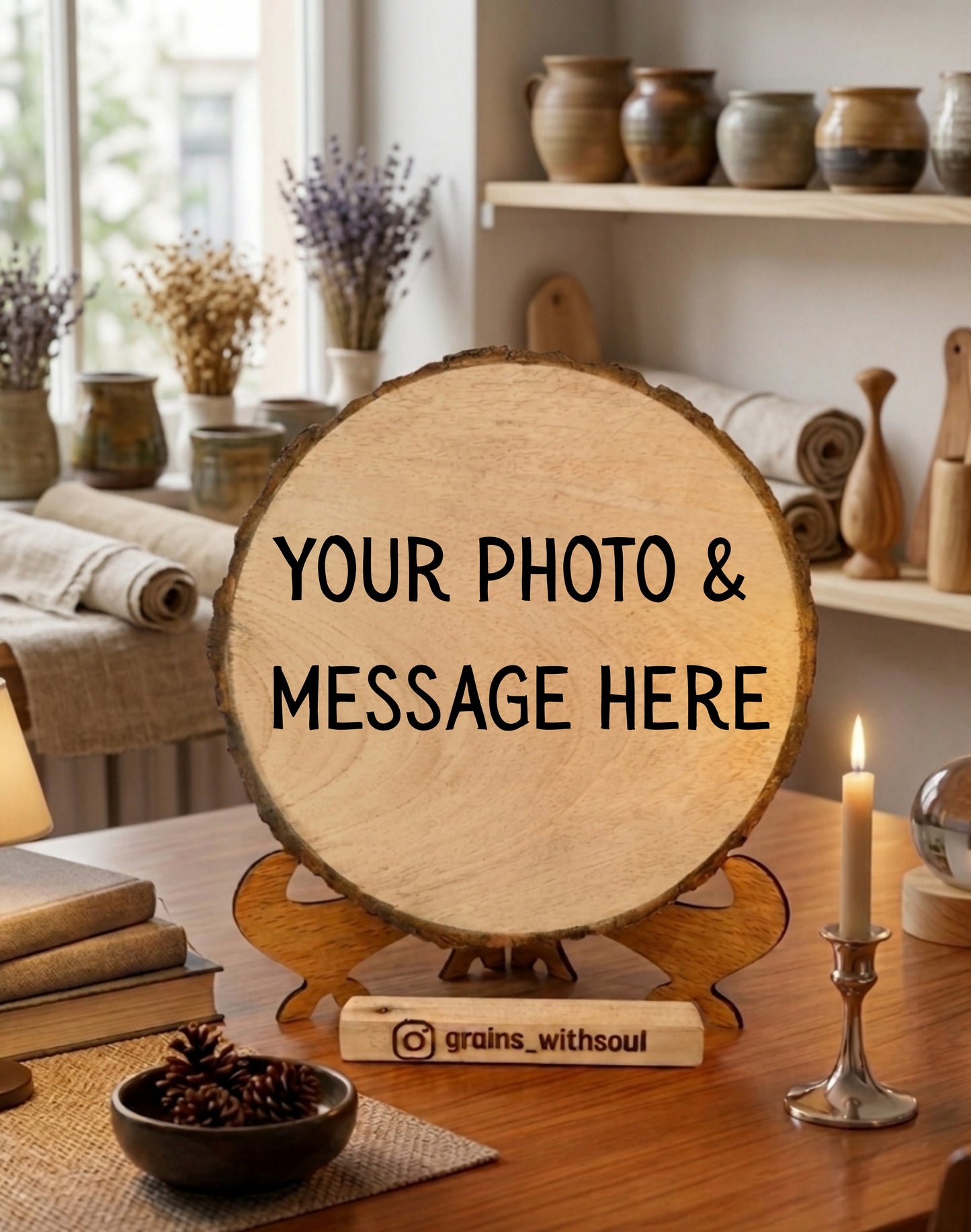 Round Wooden Frame(6-7) inches