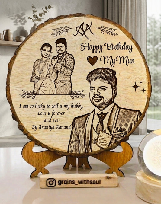 Round Wooden Frame (7-8) Inches