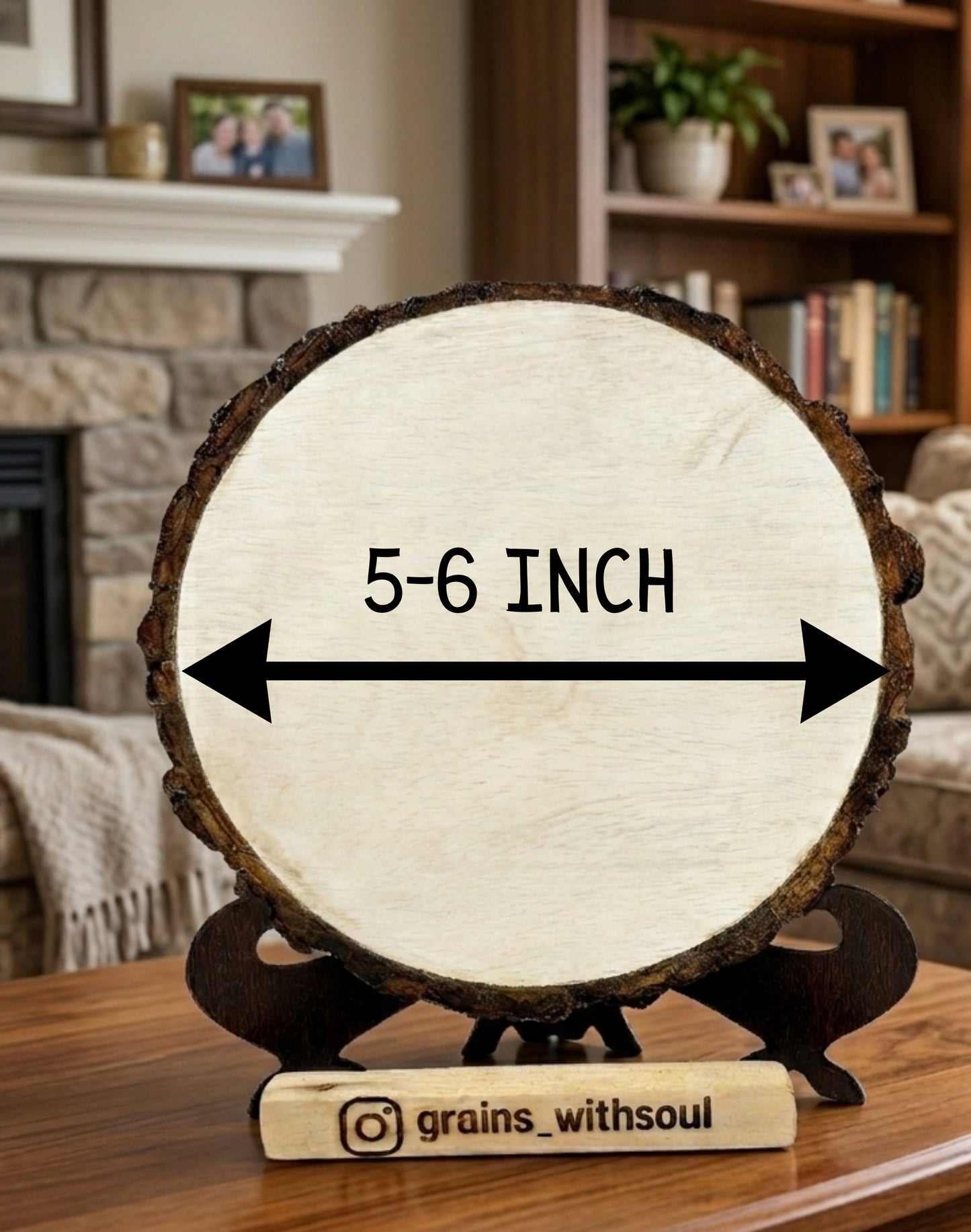 Round Wooden Frame (5-6) Inches