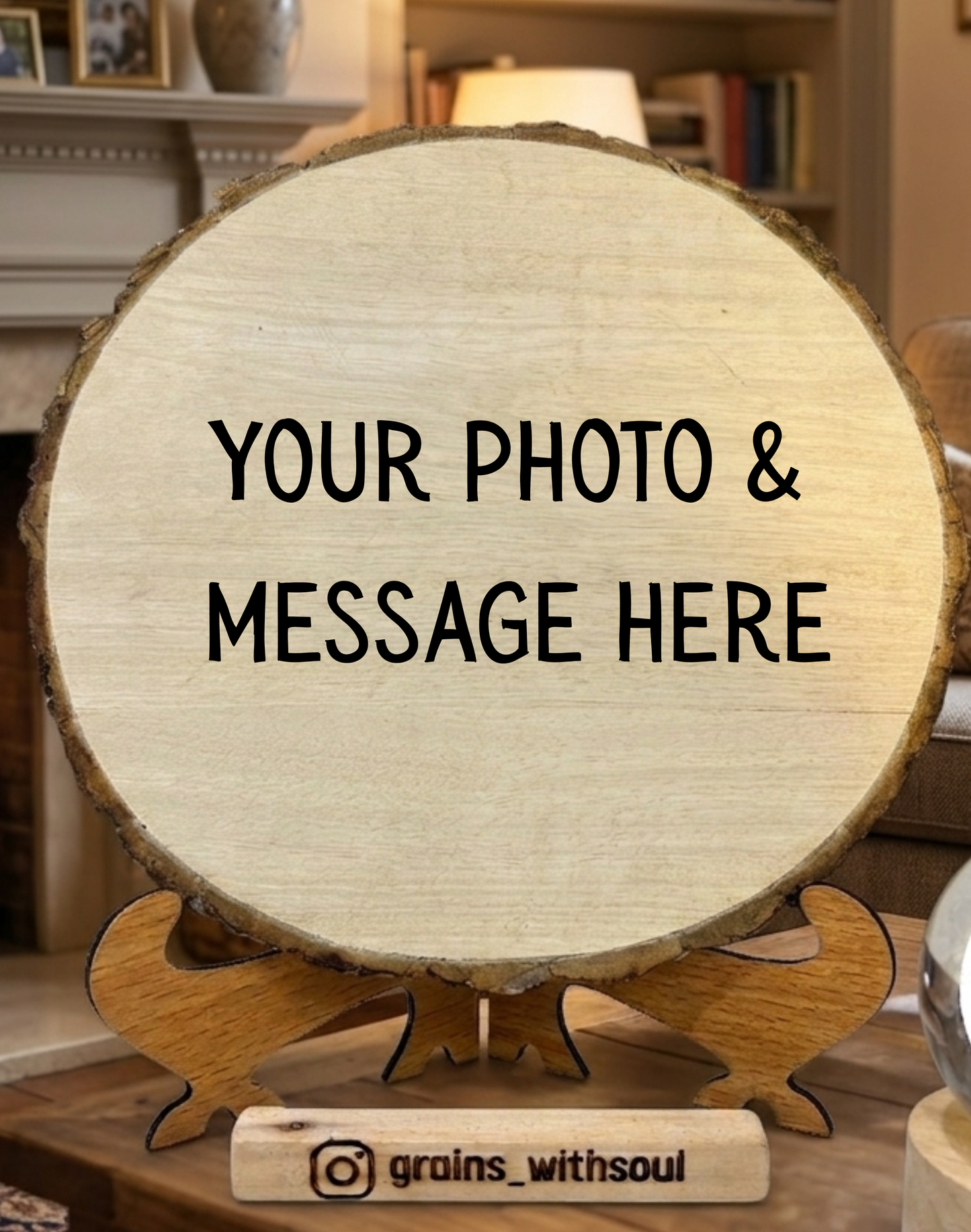 Round Wooden Frame (8-9) inches