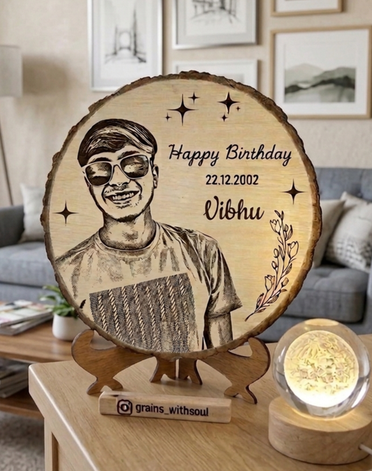 Round Wooden Frame (8-9) inches