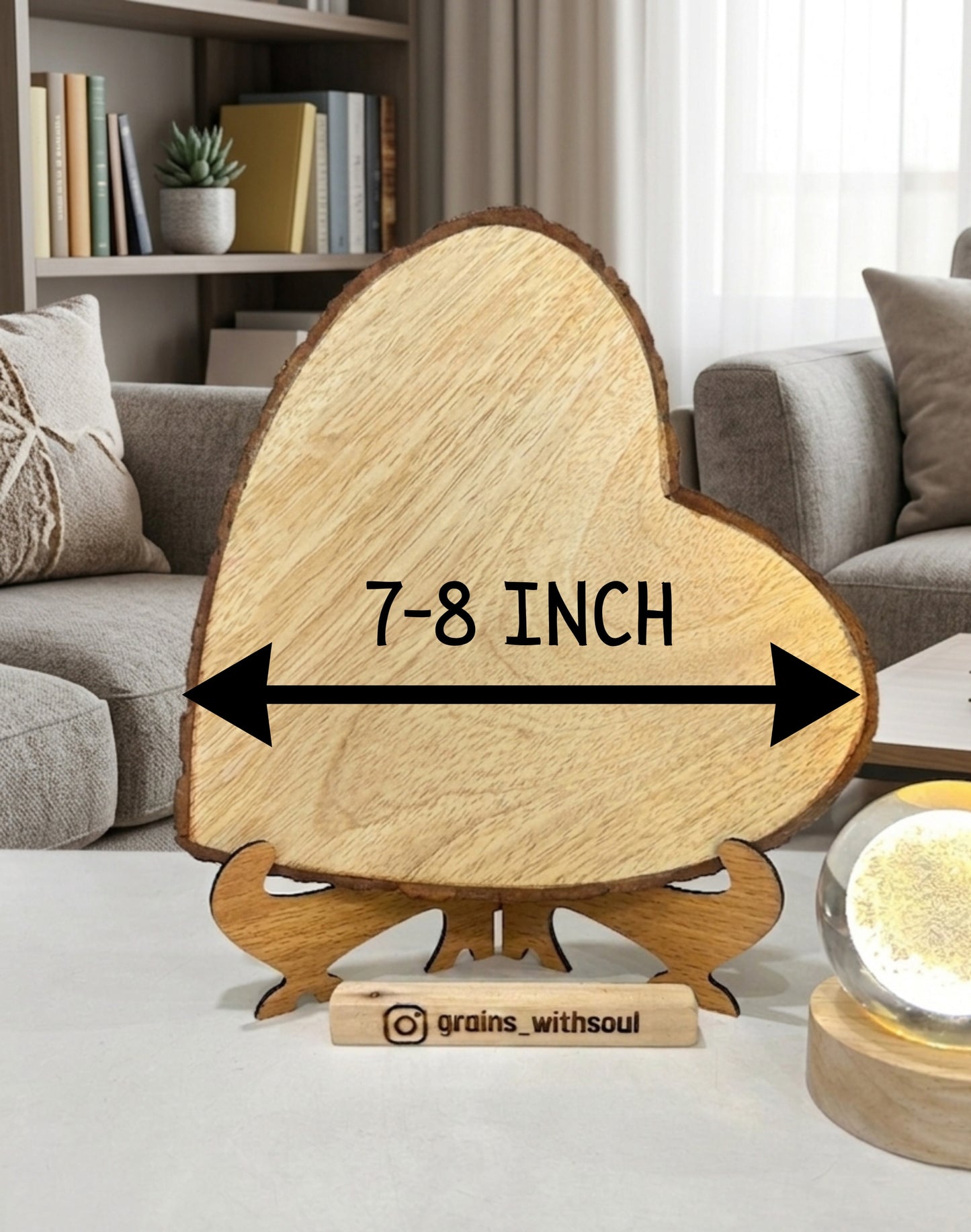 Heart Wooden frame (7-8) Inches