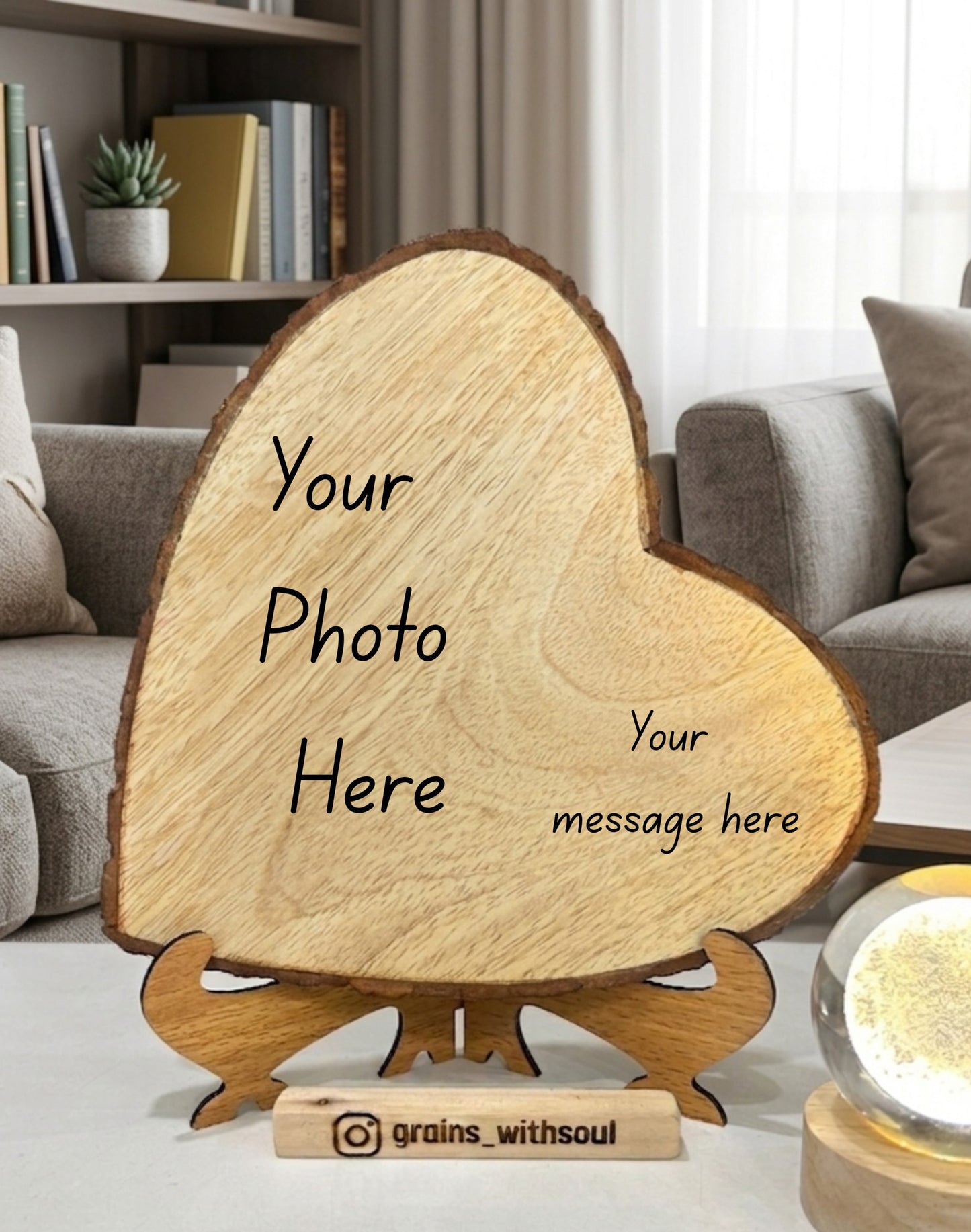 Heart Wooden frame (7-8) Inches