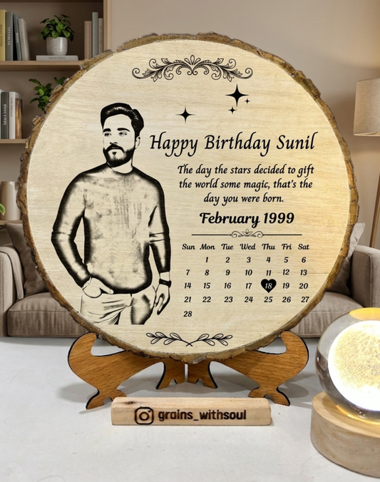 Round Wooden Frame (8-9) inches