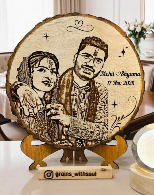 Round Wooden Frame (7-8) Inches