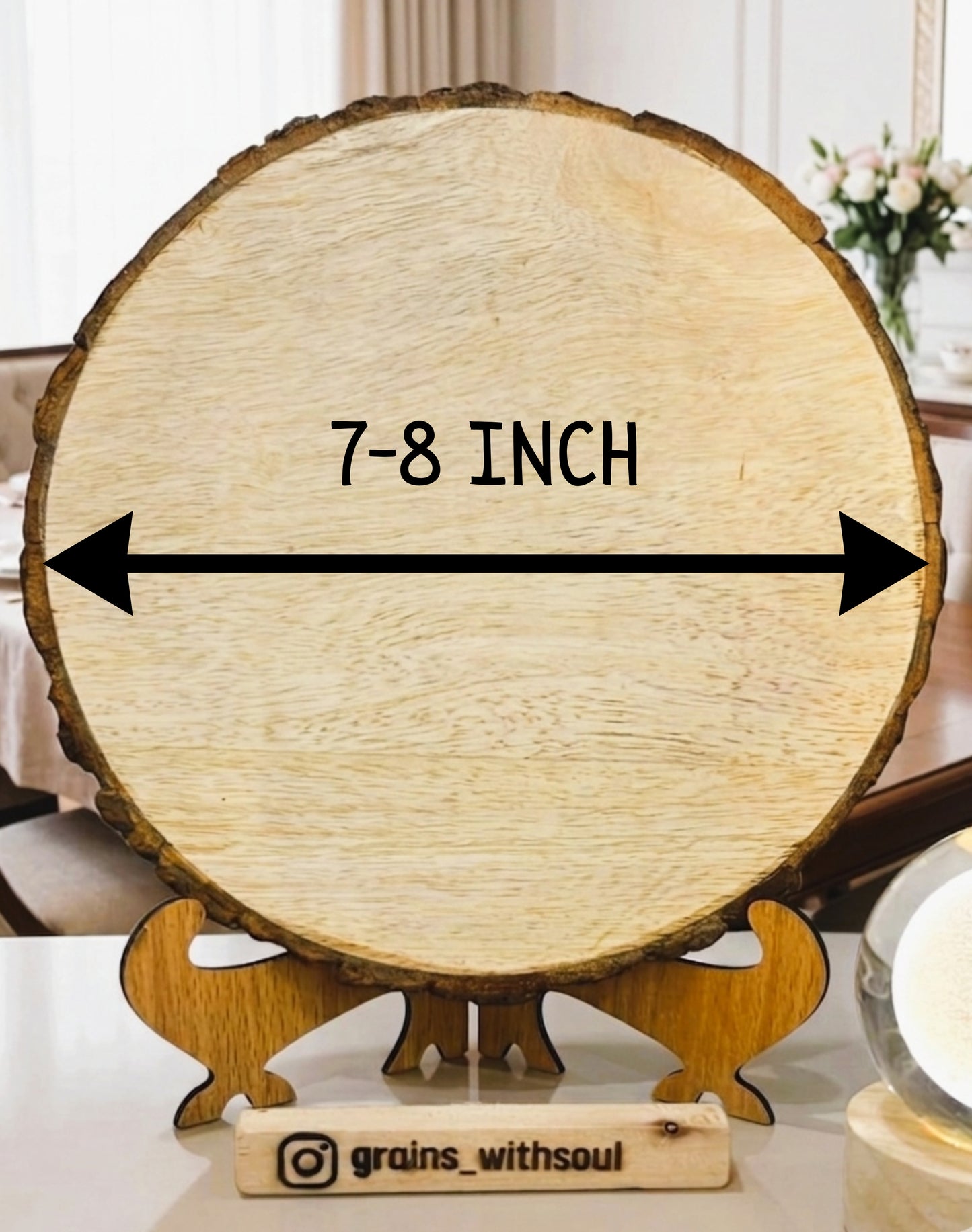 Round Wooden Frame (7-8) Inches