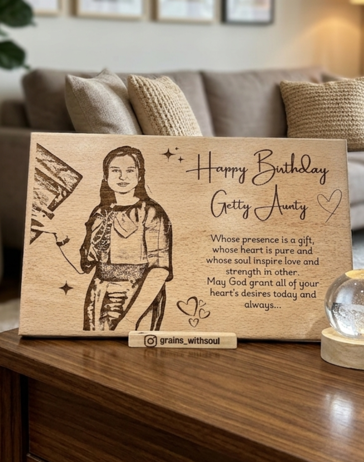 12x8 Inch Wooden Photo Frame