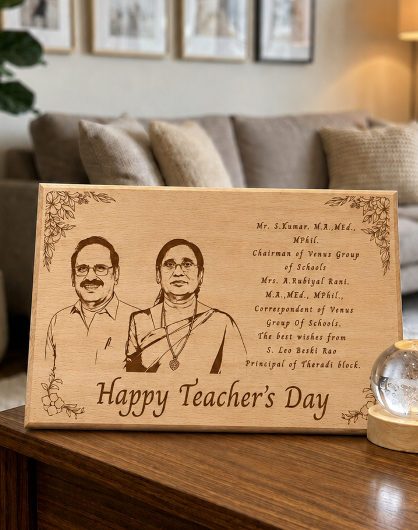 12x8 Inch Wooden Photo Frame