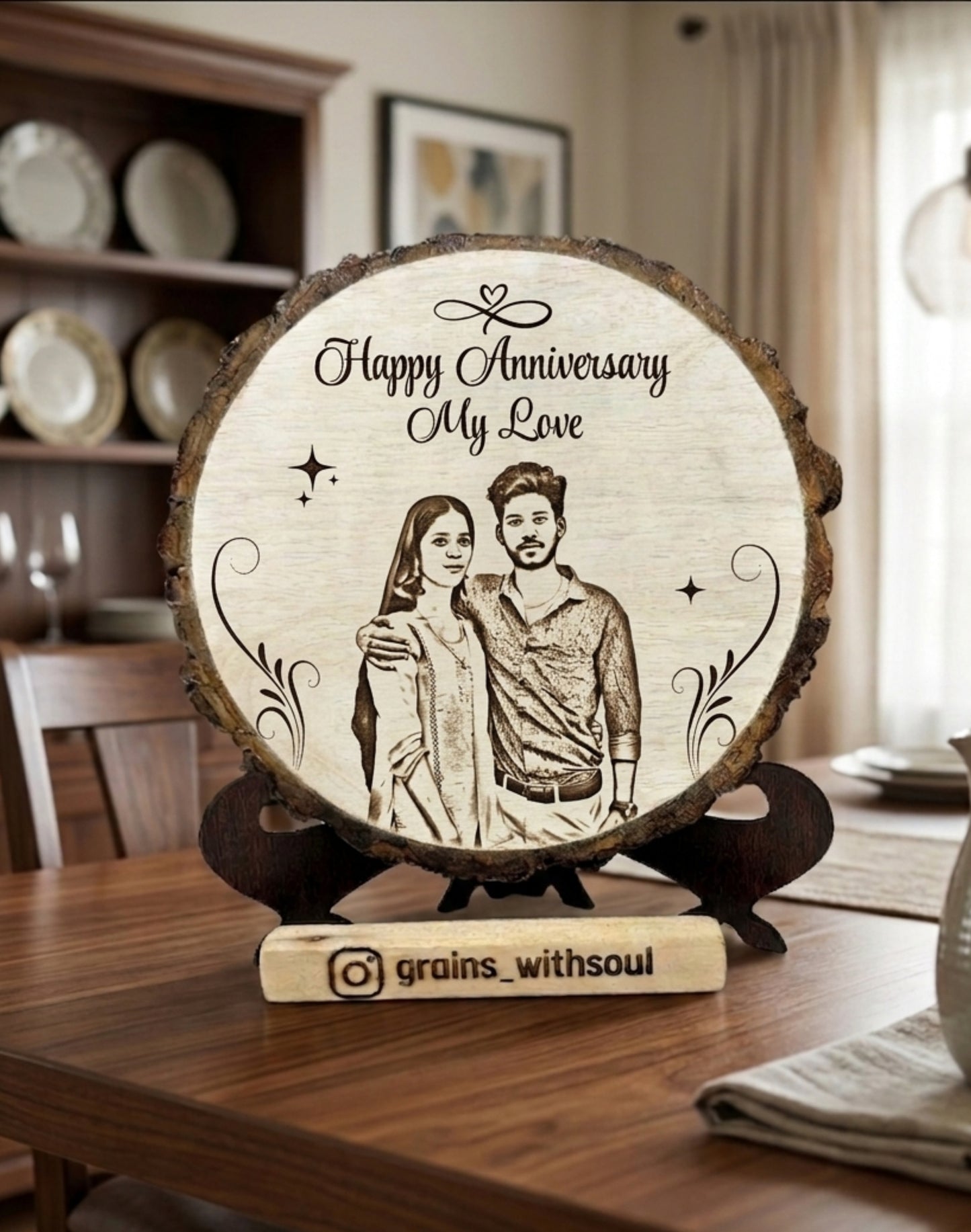 Round Wooden Frame (5-6) Inches